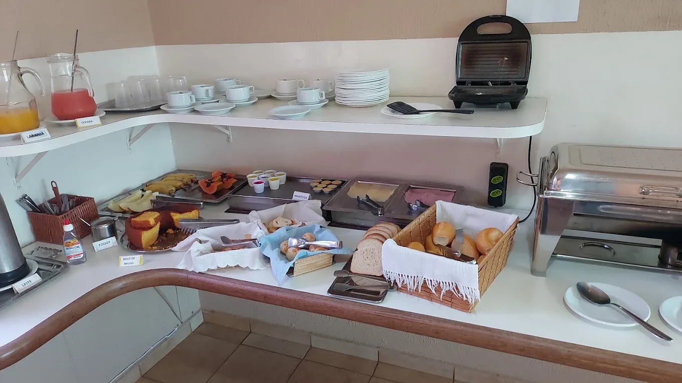 Buffet de café da manhã do Hotel Vale das Águas